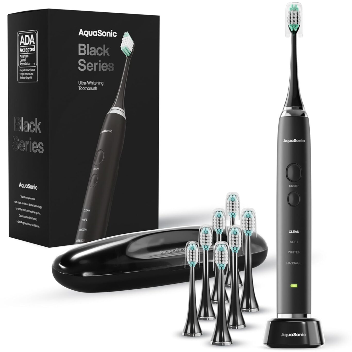 AquaSonic Black Ultra Whitening Toothbrush, provided by City Facilities Management